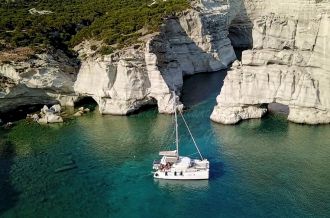 Greek island catamaran hopping