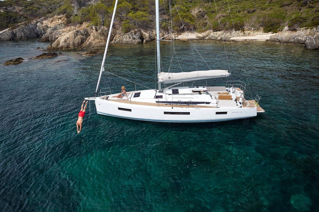  Sun Odyssey 440 sailboat for charter in the Cyclades